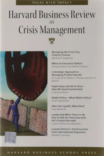 Cover of Harvard Business Review on Crisis Management