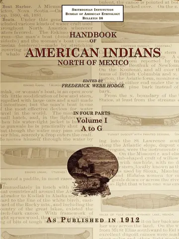 Cover of Handbook of American Indians North of Mexico V. 1/4