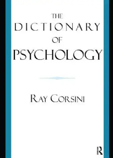 Cover of The Dictionary of Psychology