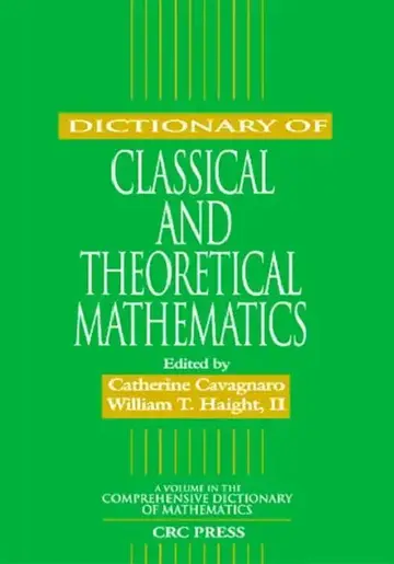 Cover of Dictionary of Classical and Theoretical Mathematics