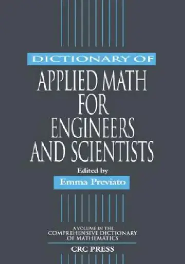 Cover of Dictionary of Applied Math for Engineers and Scientists