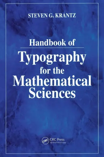 Cover of Handbook of Typography for the Mathematical Sciences