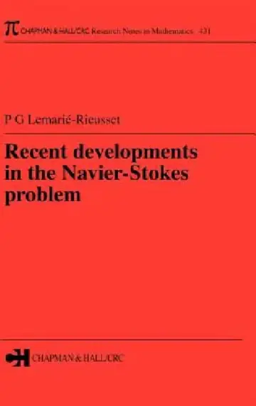 Cover of Recent Developments in the Navier-Stokes Problem