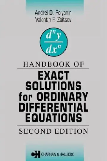 Cover of Handbook of Exact Solutions for Ordinary Differential Equations