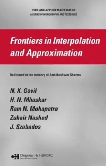 Cover of Frontiers in Interpolation and Approximation