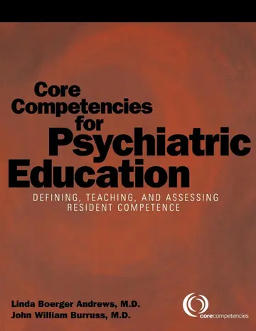 Cover of Core Competencies for Psychiatric Education