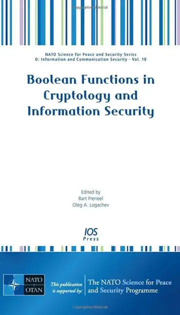 Cover of Boolean Functions in Cryptology and Information Security