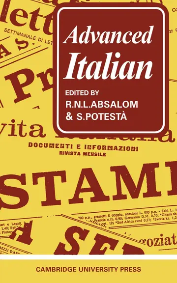 Cover of Advanced Italian