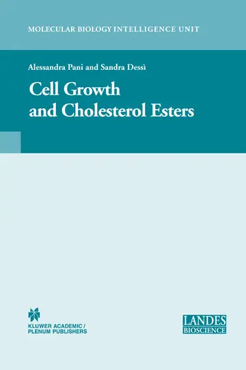 Cover of Cell Growth and Cholesterol Esters