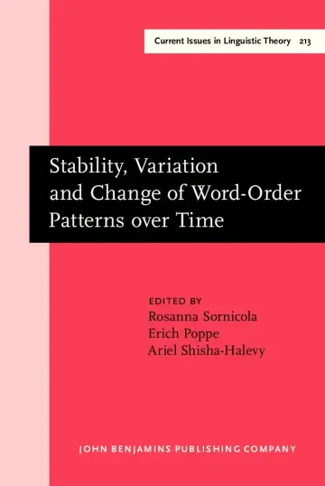 Cover of Stability, Variation and Change of Word-Order Patterns over Time