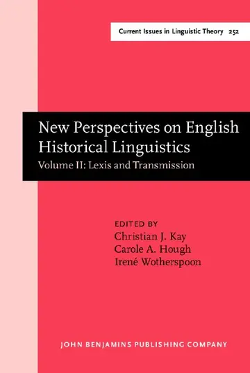 Cover of New Perspectives on English Historical Linguistics Selected Papers from 12 Icehl, Glasgow, 21-26 August 2002
