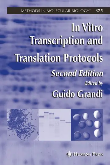 Cover of In Vitro Transcription and Translation Protocols, 2Nd Edition