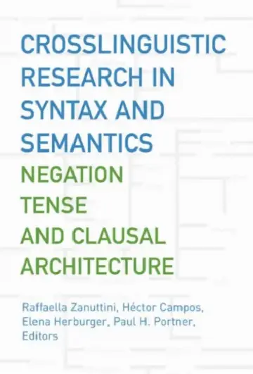 Cover of Crosslinguistic Research in Syntax and Semantics