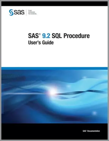 Cover of SAS 9.2 SQL Procedure User's Guide