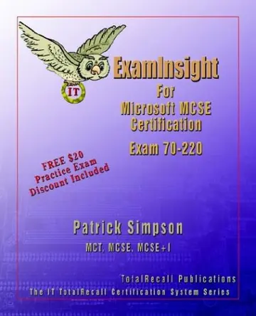 Cover of ExamInsight for Security for a Microsoft Windows 2000 Network Exam 70-220