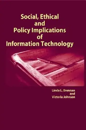 Cover of Social, Ethical and Policy Implications of Information Technology