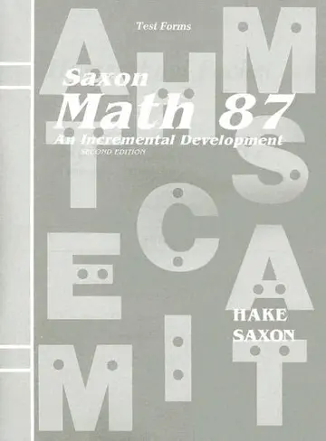 Cover of Math 8/7