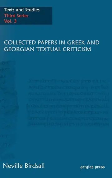 Cover of Collected Papers in Greek and Georgian Textual Criticism