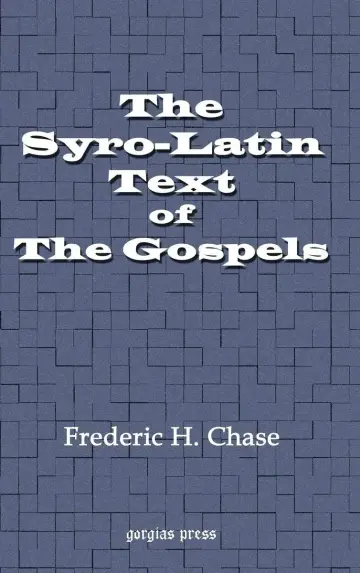 Cover of Syro-latin Text of the Gospels