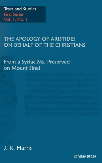Cover of The Apology of Aristides on Behalf of the Christians