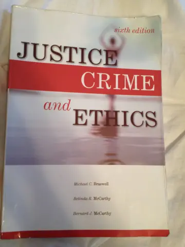 Cover of Justice, Crime, and Ethics