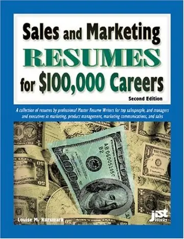 Cover of Sales and Marketing Resumes for $100,000 Careers