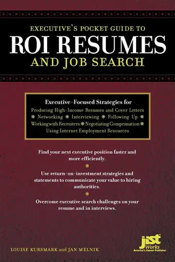 Cover of Executive's Pocket Guide to Roi Resumes and Job Search