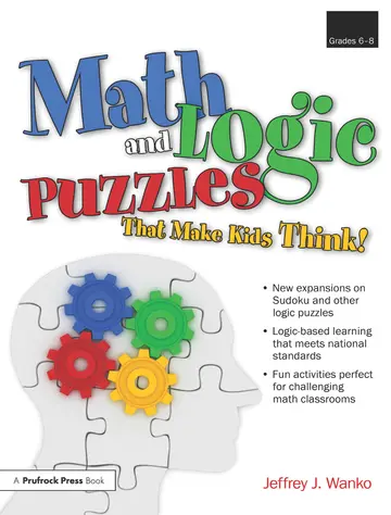 Cover of Math and Logic Puzzles That Make Kids Think!
