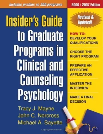 Cover of Insider's Guide to Graduate Programs in Clinical and Counseling Psychology