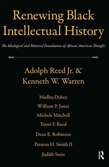 Cover of Renewing Black Intellectual History