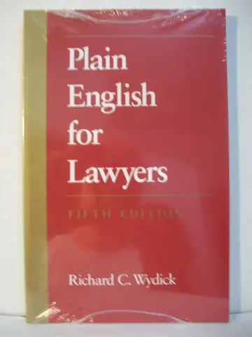 Cover of Plain English for Lawyers