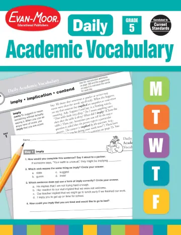 Cover of Daily Academic Vocabulary, Grade 5