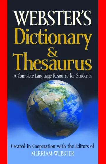 Cover of Webster's Dictionary & Thesaurus