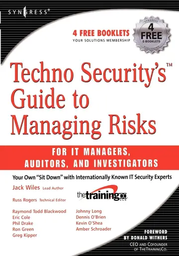 Cover of Techno Security's Guide to Managing Risks