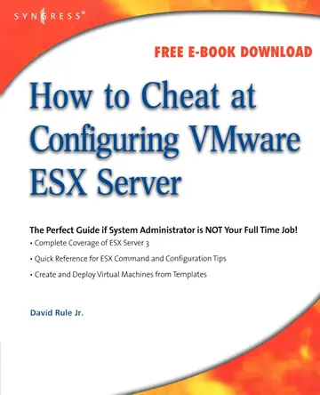 Cover of How to Cheat at Configuring VmWare ESX Server