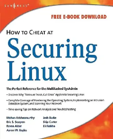 Cover of How to Cheat at Securing Linux