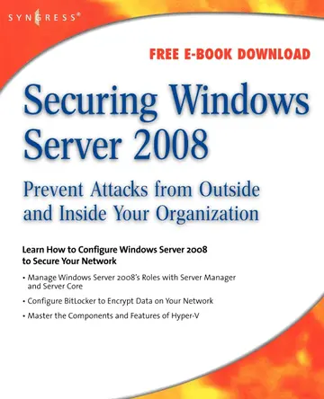 Cover of Securing Windows Server 2008