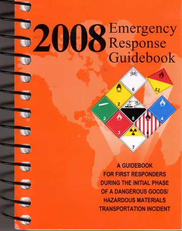 Cover of Emergency Response Guidebook 2008