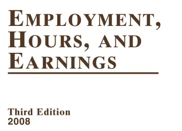Cover of Employment, Hours, and Earnings 2008