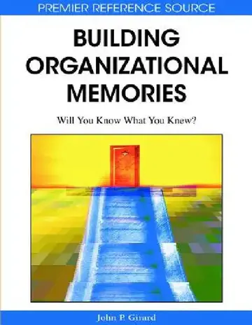 Cover of Building Organizational Memories