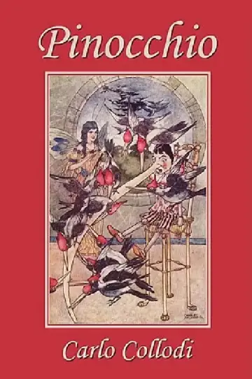 Cover of Pinocchio, as first translated into English by M. A. Murray and illustrated by Charles Folkard (Yesterday's Classics)