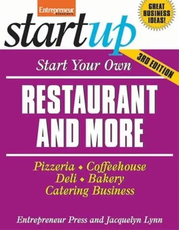 Cover of Start Your Own Restaurant and More