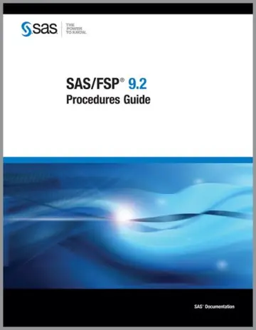 Cover of SAS/FSP 9.2 Procedures Guide