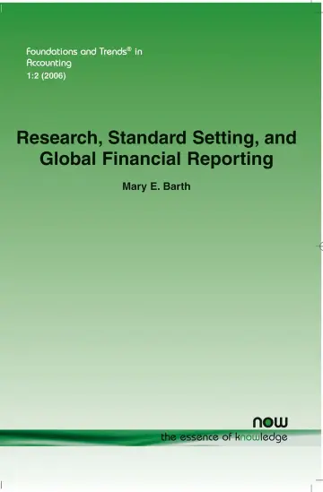 Cover of Research, Standard Setting, and Global Financial Reporting