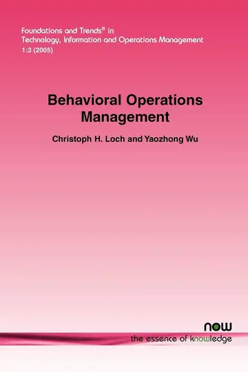 Cover of Behavioral Operations Management