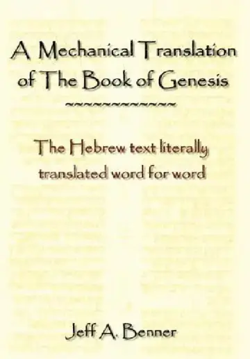 Cover of A Mechanical Translation of the Book of Genesis
