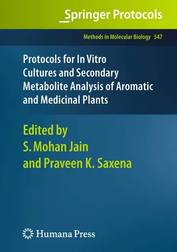 Cover of Protocols for in Vitro Cultures and Secondary Metabolite Analysis of Aromatic and Medicinal Plants