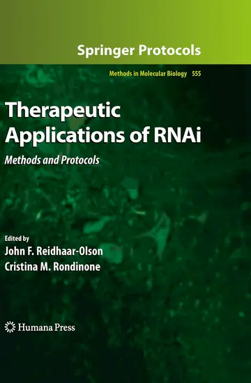 Cover of Therapeutic Applications of RNAi