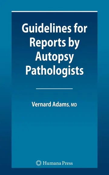 Cover of Guidelines for Reports by Autopsy Pathologists
