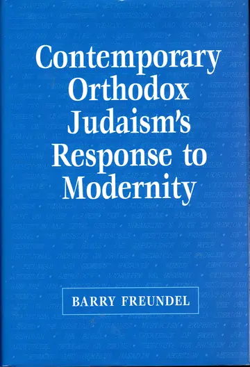 Cover of Contemporary Orthodox Judaism's Response to Modernity
